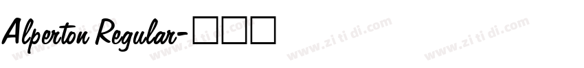 Alperton Regular字体转换